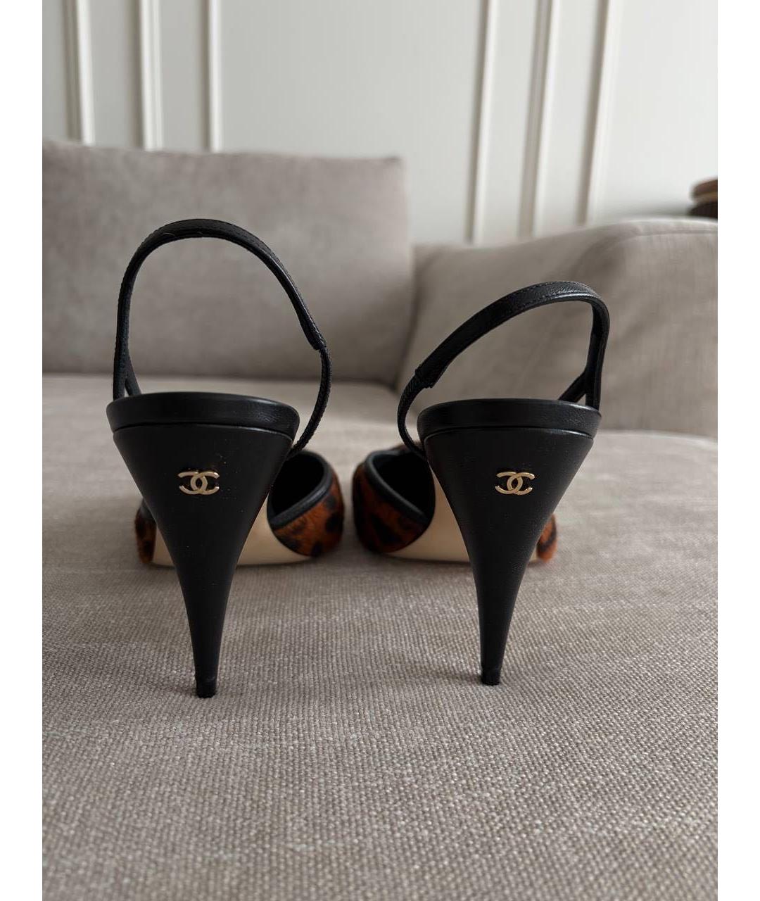 CHANEL Коричневые кожаные туфли, фото 3