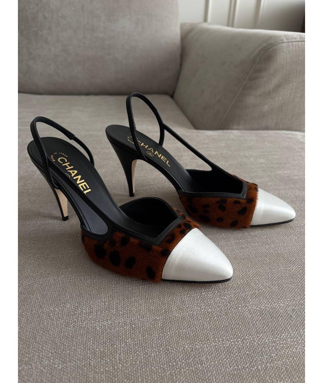 CHANEL Коричневые кожаные туфли, фото 2