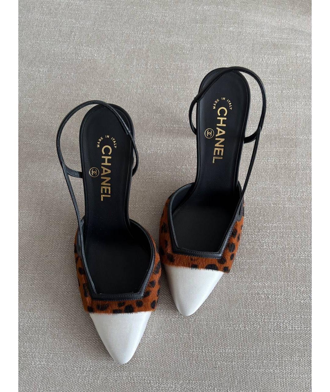 CHANEL Коричневые кожаные туфли, фото 4