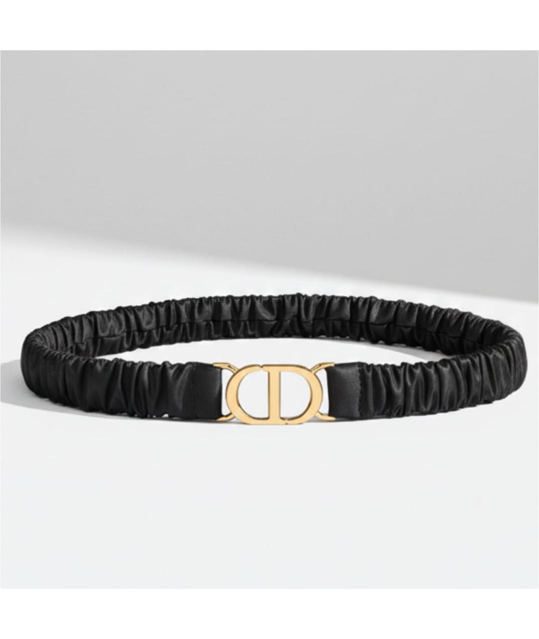 CHRISTIAN DIOR Черный кожаный ремень, фото 9
