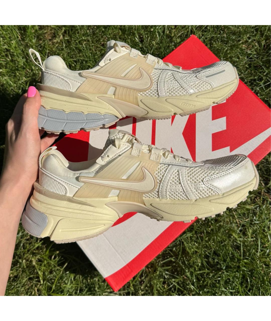 NIKE Бежевые текстильные кроссовки, фото 4