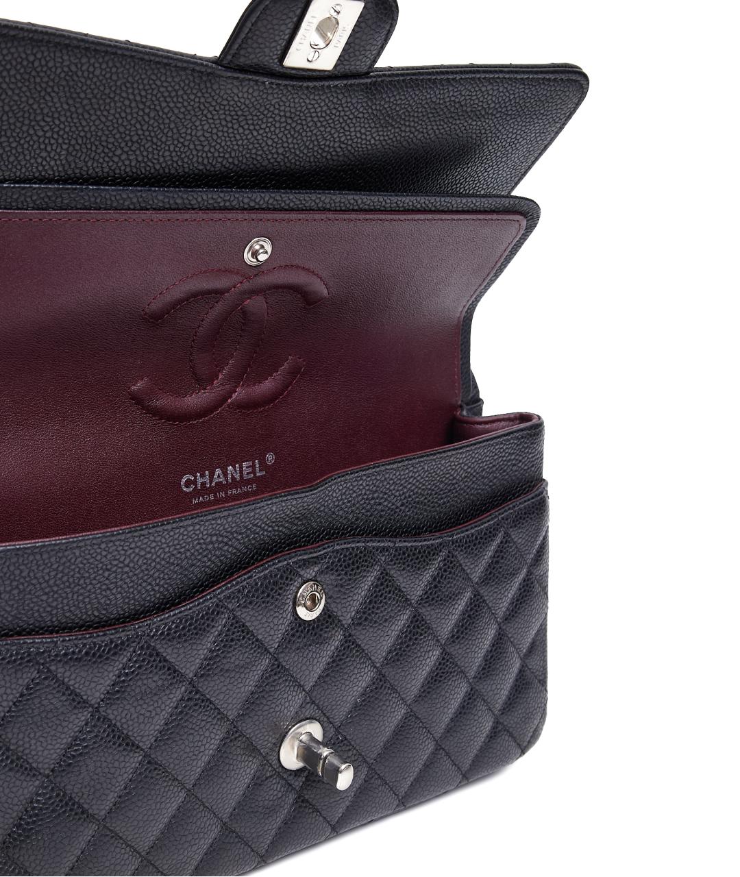 CHANEL Черная кожаная сумка через плечо, фото 6