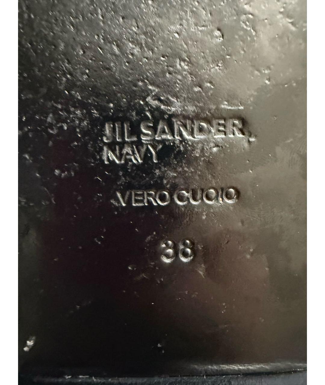 JIL SANDER Черные кожаные сандалии, фото 7