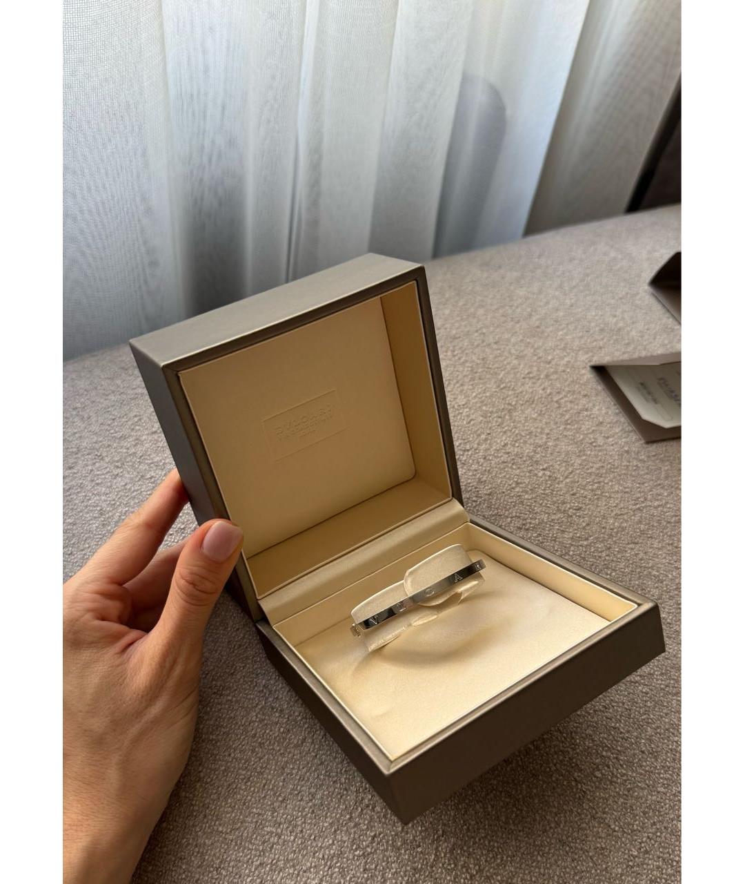 BVLGARI Серебряный браслет из белого золота, фото 5