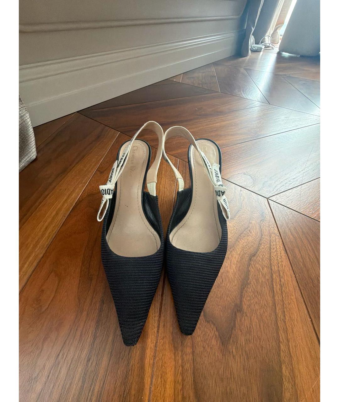 CHRISTIAN DIOR Черные текстильные туфли, фото 2