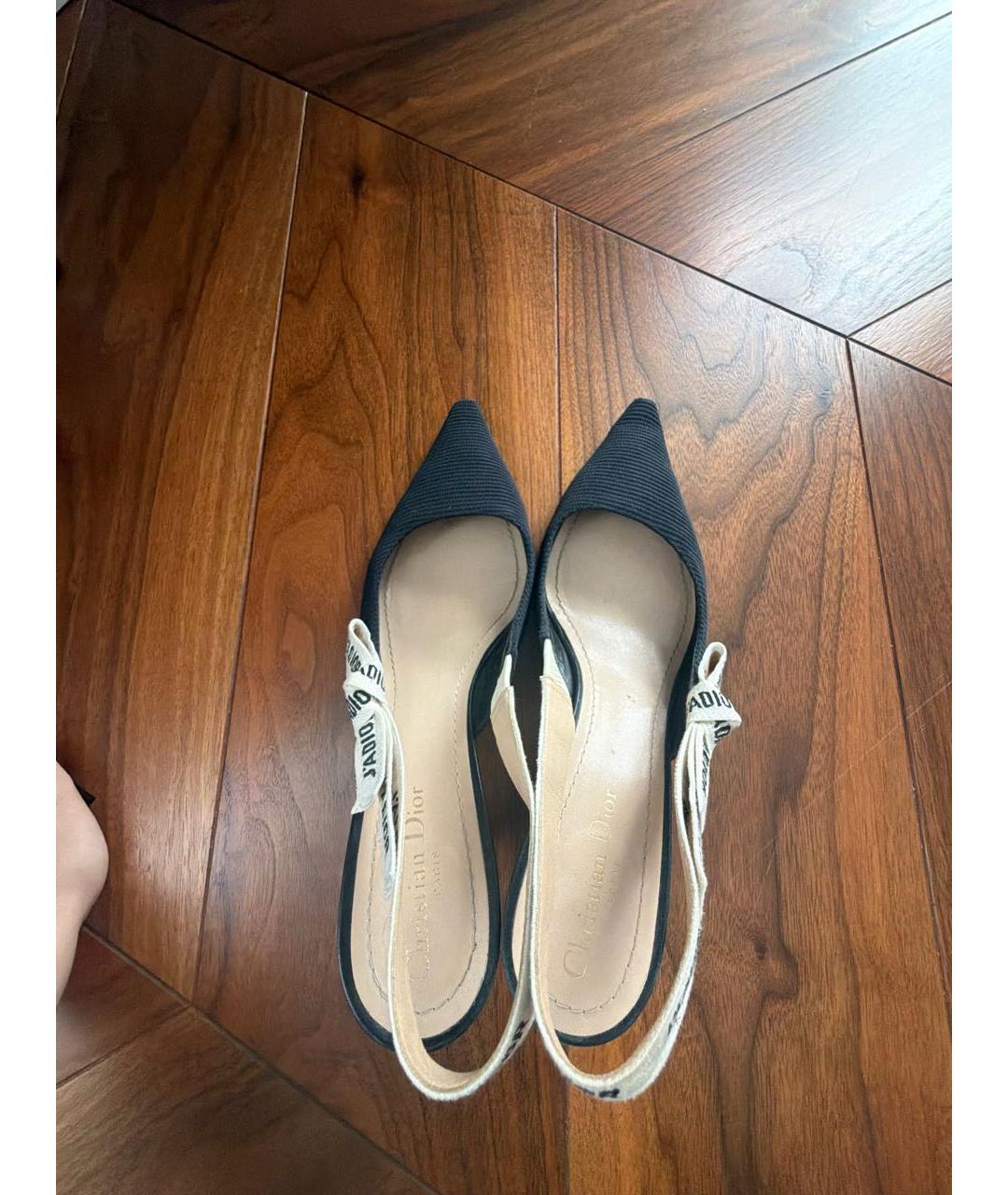 CHRISTIAN DIOR Черные текстильные туфли, фото 3