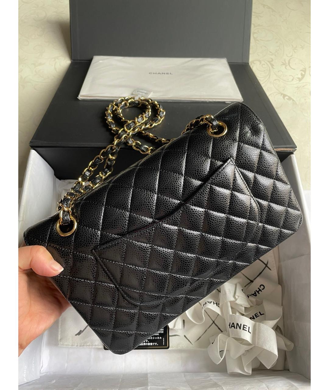 CHANEL Черная кожаная сумка через плечо, фото 3