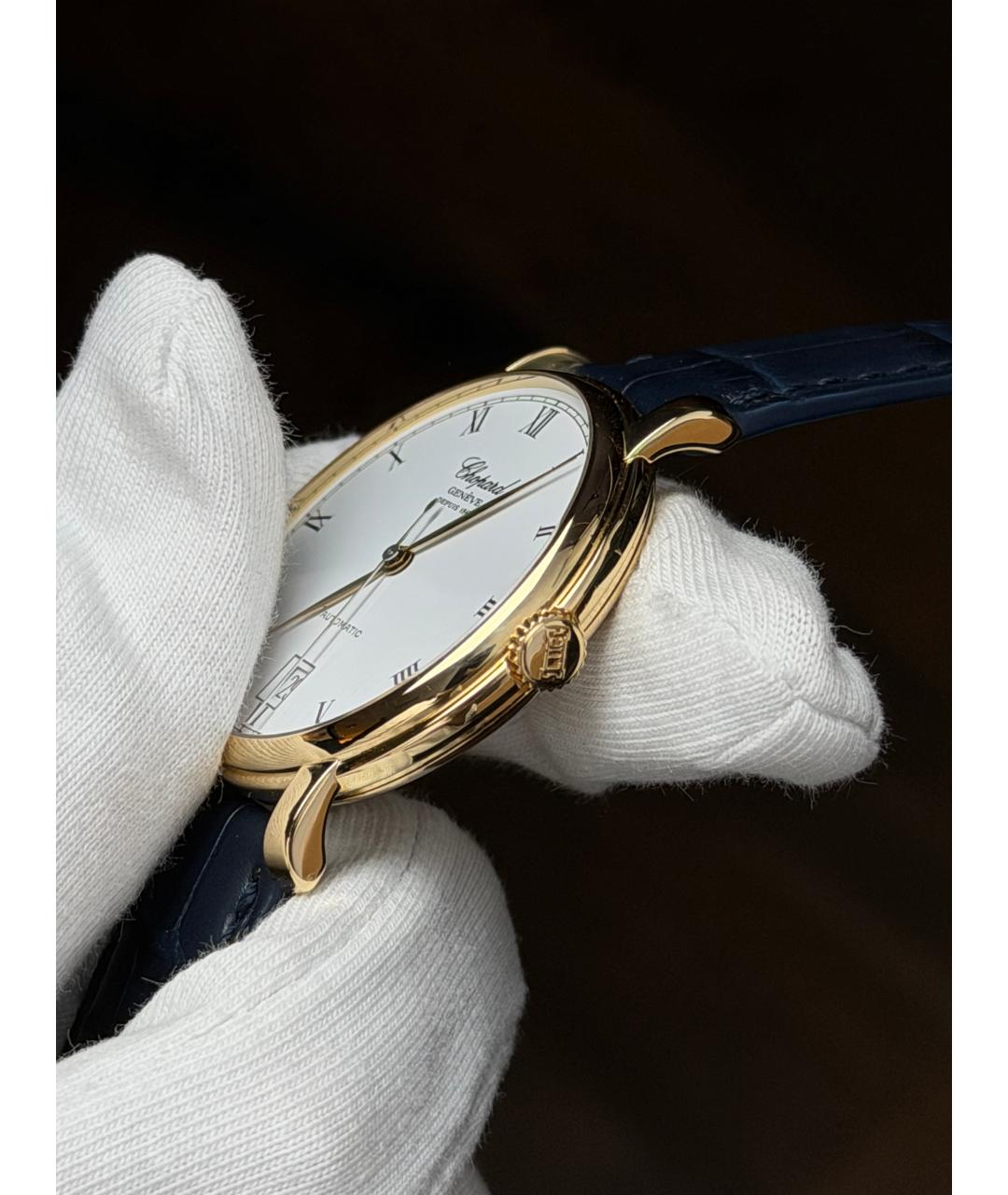 CHOPARD Белые часы из желтого золота, фото 4