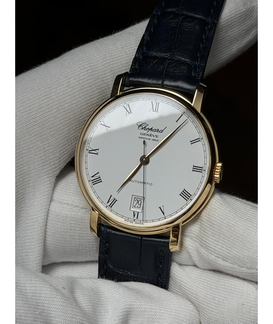 CHOPARD Белые часы из желтого золота, фото 3