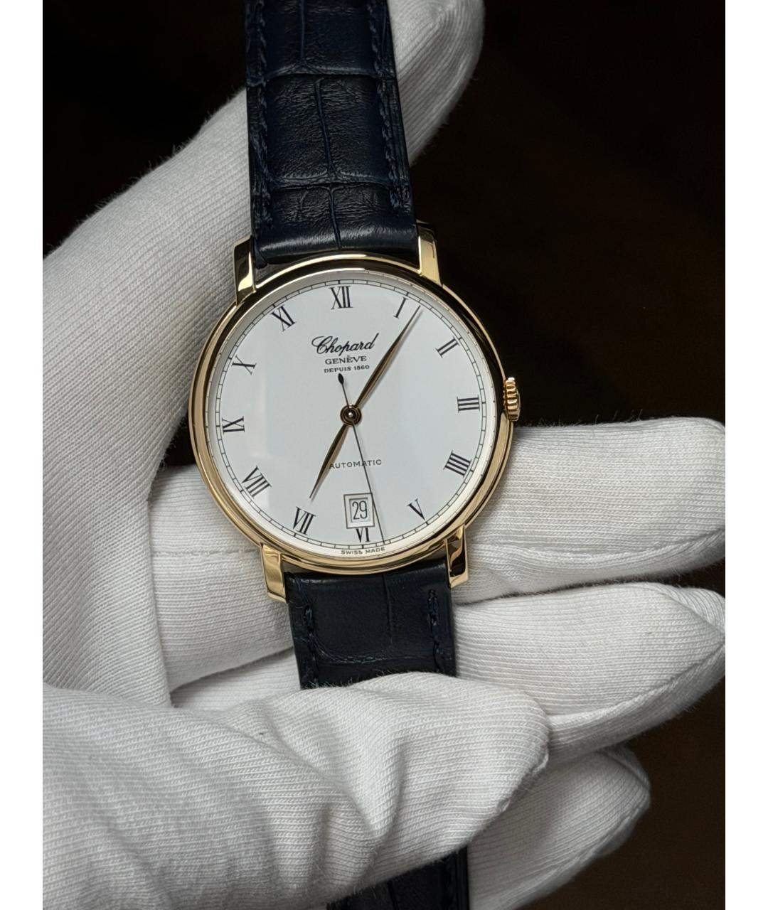 CHOPARD Белые часы из желтого золота, фото 2