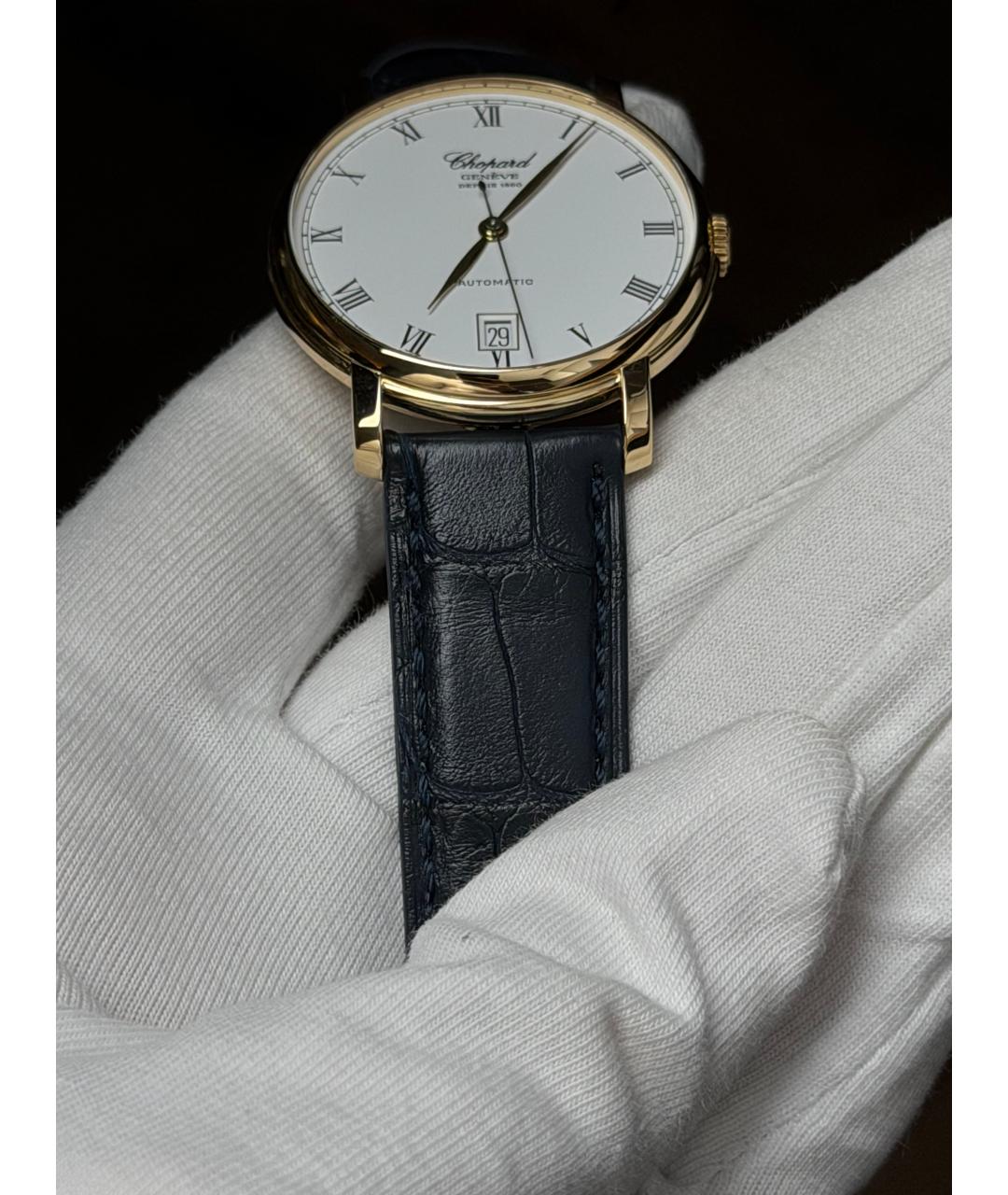 CHOPARD Белые часы из желтого золота, фото 6