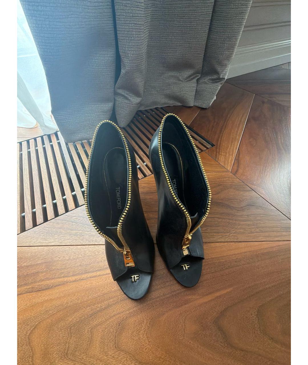TOM FORD Черные кожаные туфли, фото 2