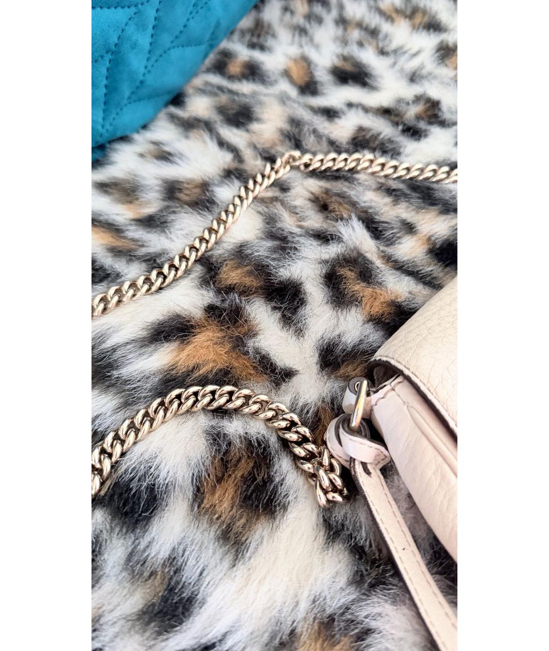 GUCCI Бежевая кожаная сумка через плечо, фото 5