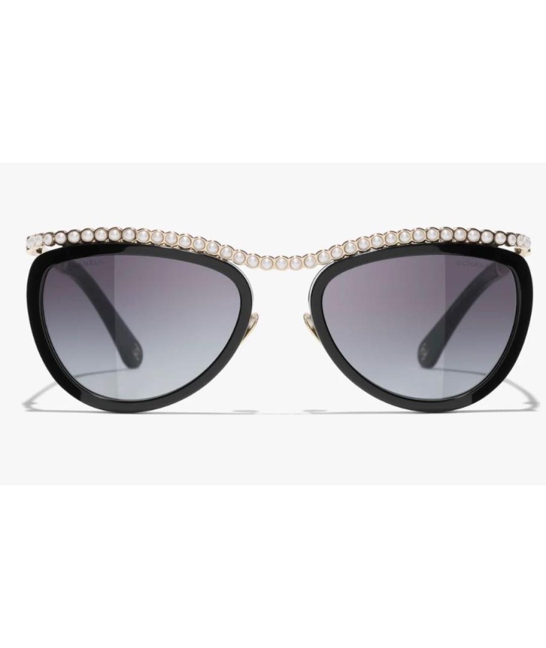 CHANEL Черные металлические солнцезащитные очки, фото 2