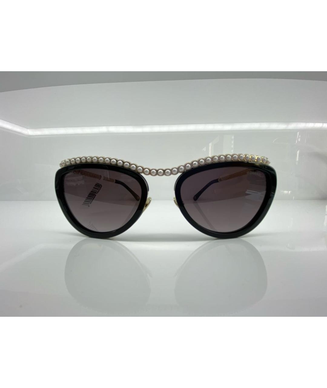CHANEL Черные металлические солнцезащитные очки, фото 4