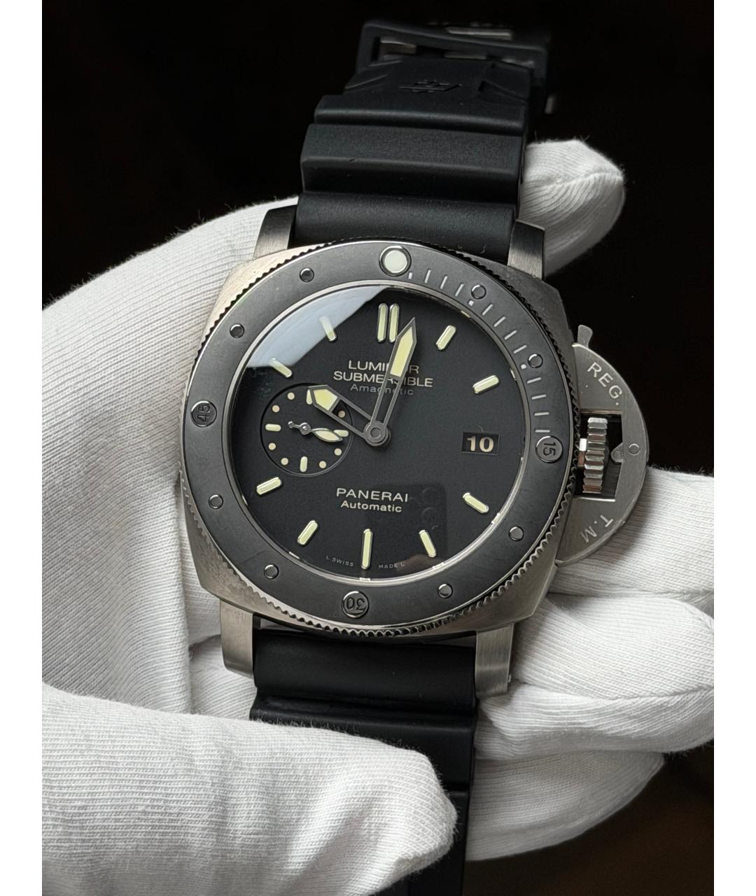 PANERAI Черные часы, фото 3