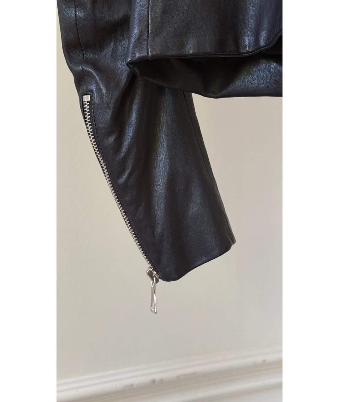 MAISON MARGIELA Черная кожаная куртка, фото 3