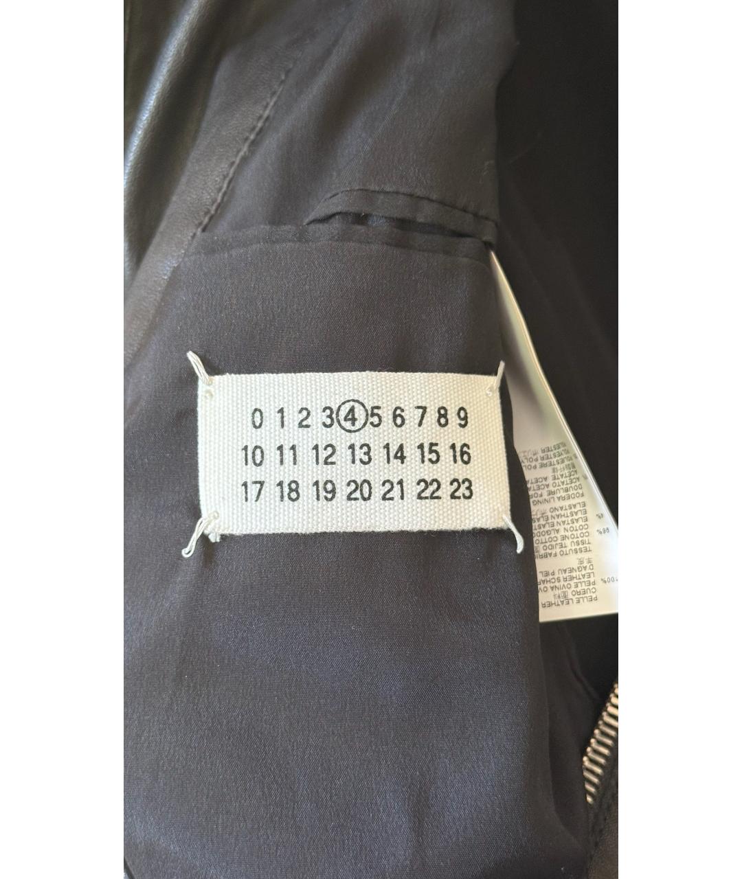 MAISON MARGIELA Черная кожаная куртка, фото 6