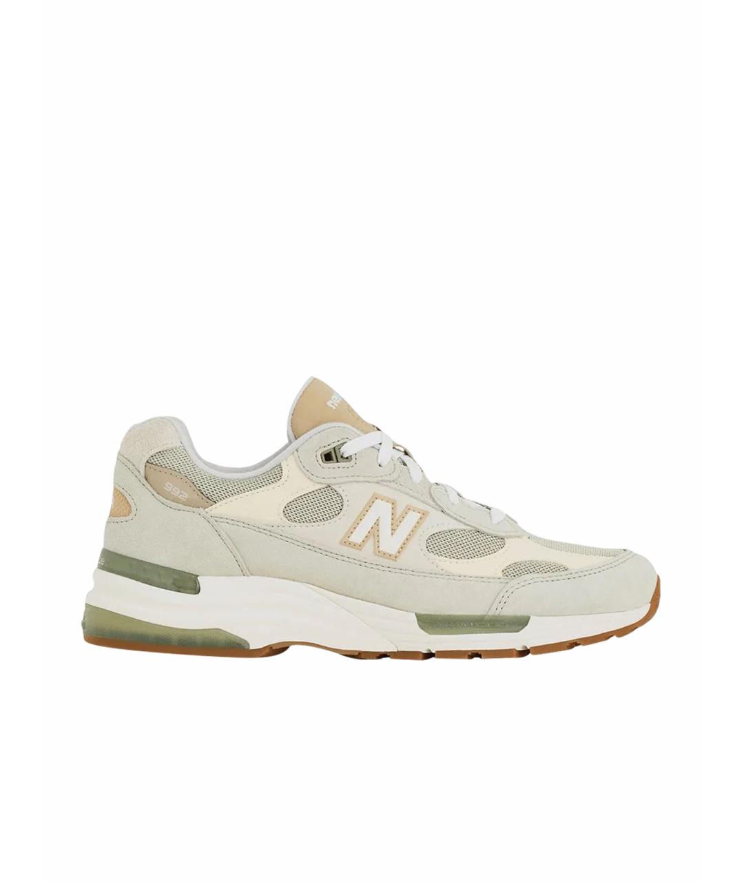 NEW BALANCE Бежевые замшевые низкие кроссовки / кеды, фото 1