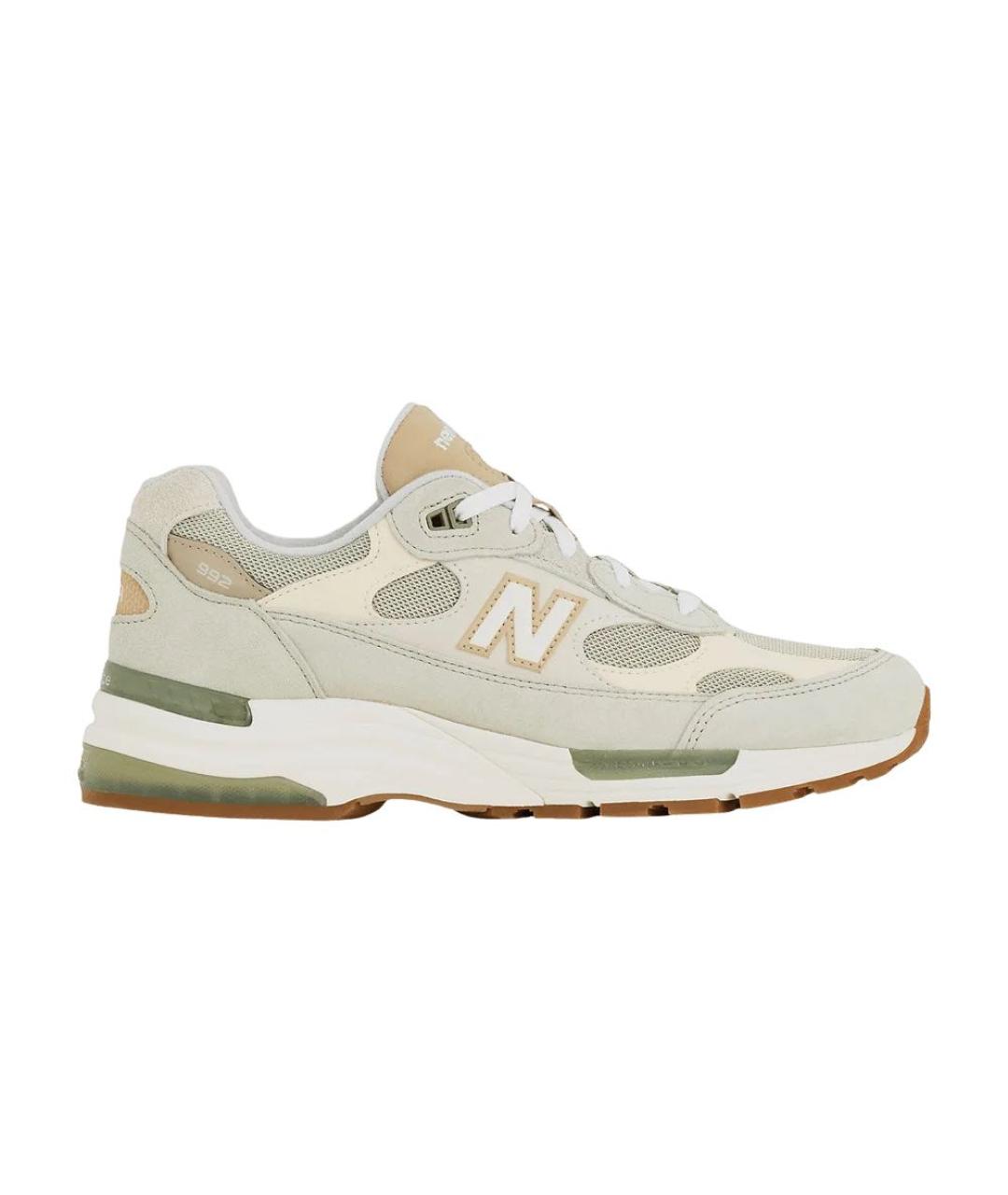 NEW BALANCE Бежевые замшевые низкие кроссовки / кеды, фото 8