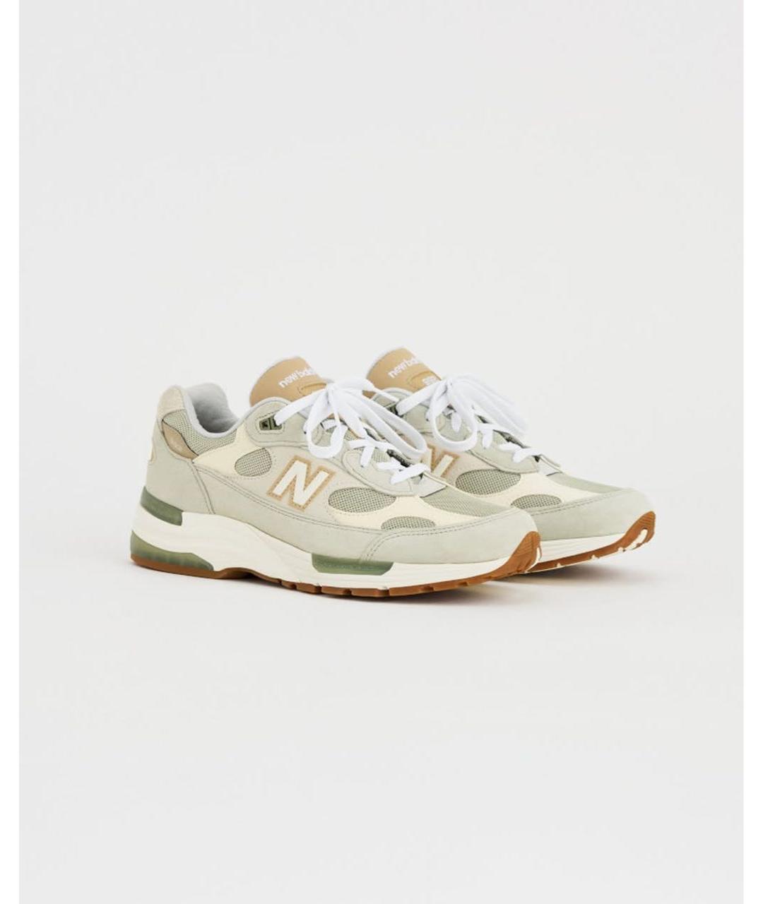 NEW BALANCE Бежевые замшевые низкие кроссовки / кеды, фото 7