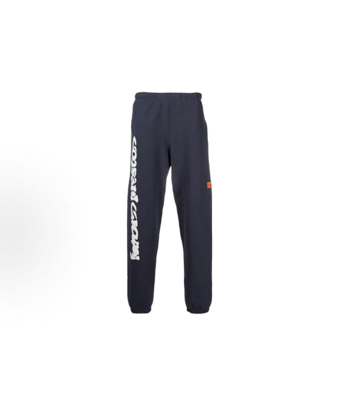 HERON PRESTON Темно-синие хлопковые повседневные брюки, фото 8