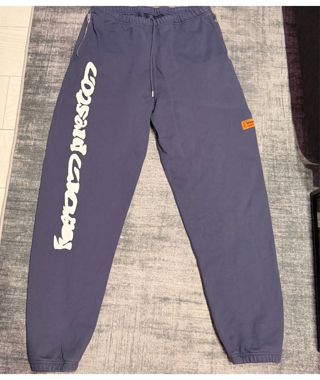 HERON PRESTON Темно-синие хлопковые повседневные брюки, фото 6