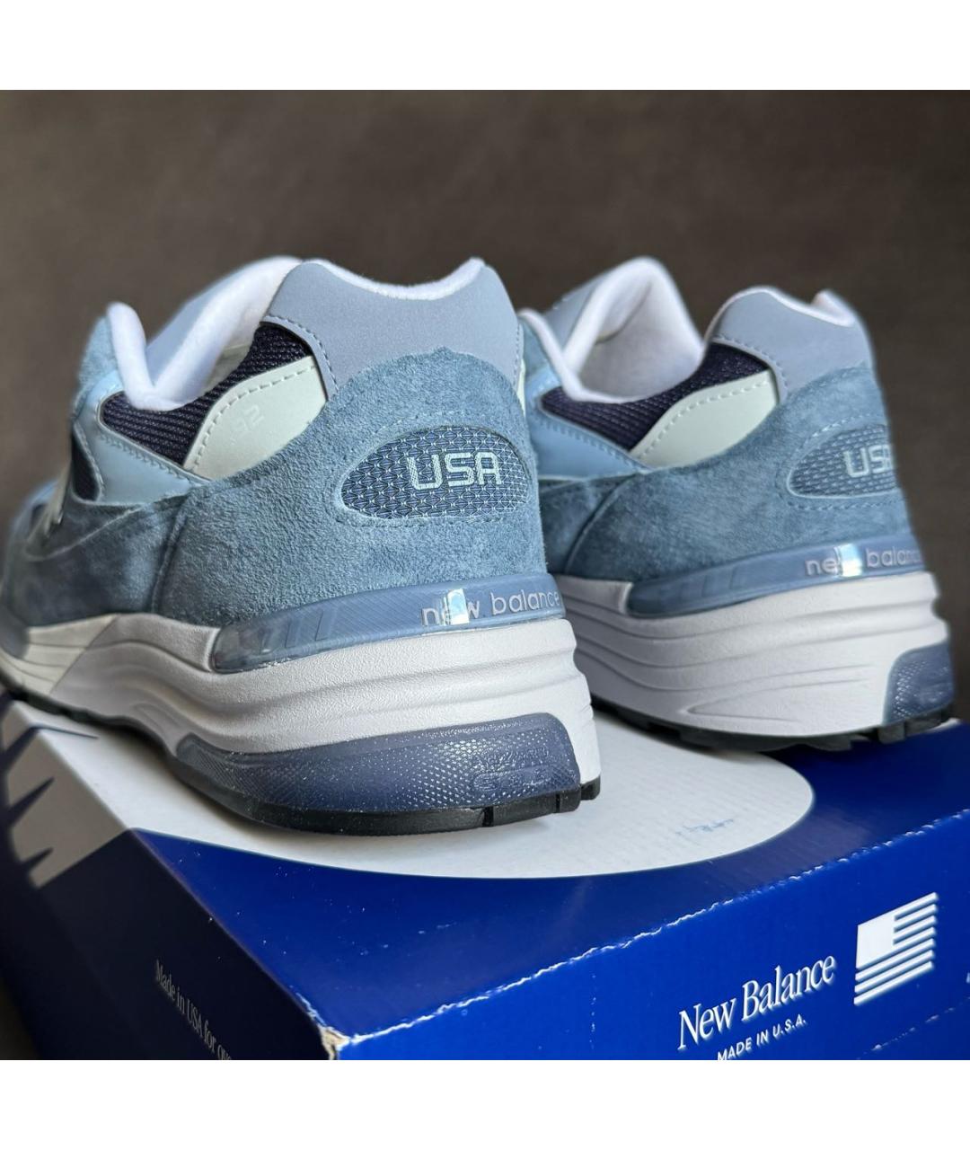 NEW BALANCE Голубые замшевые низкие кроссовки / кеды, фото 3