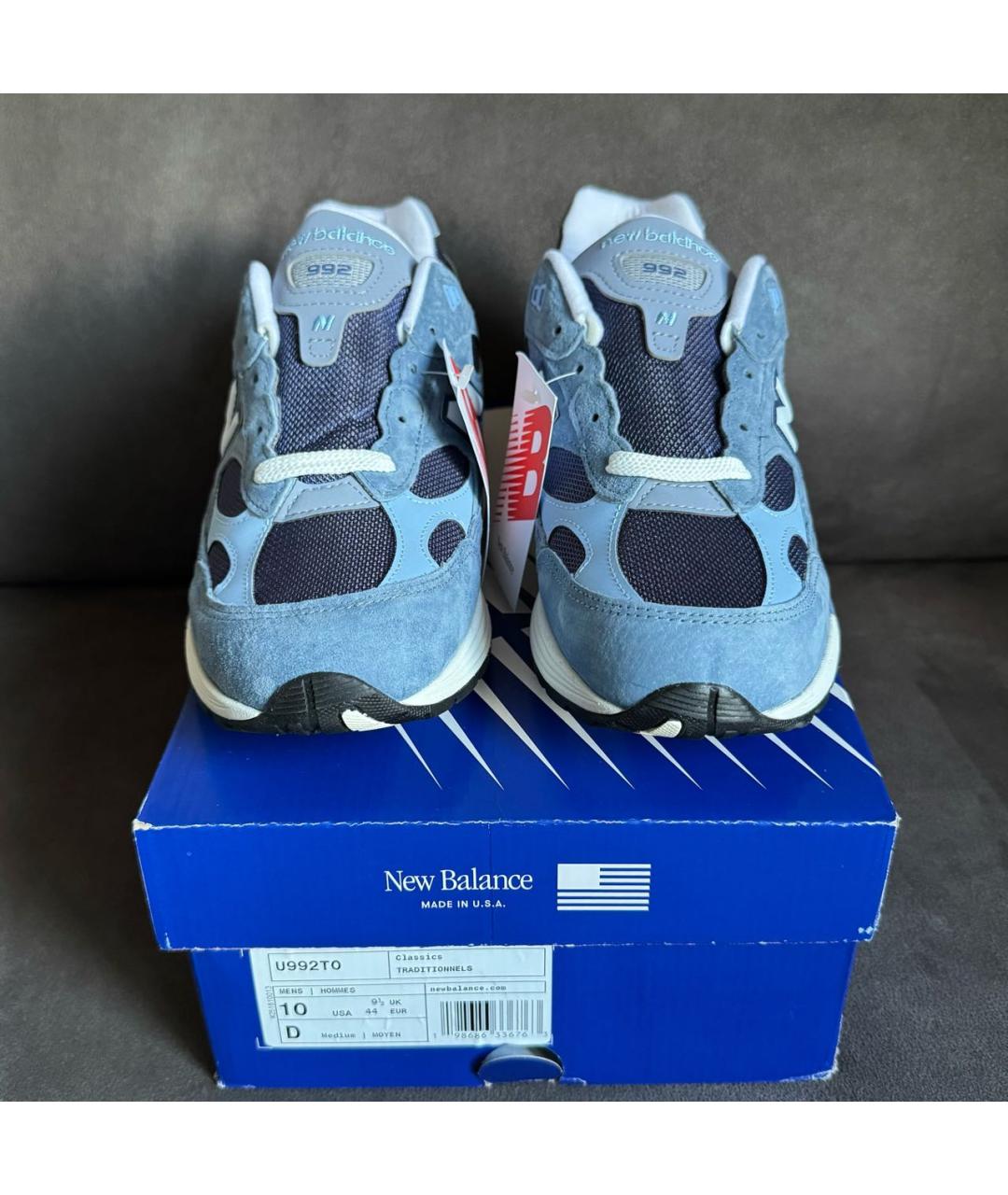 NEW BALANCE Голубые замшевые низкие кроссовки / кеды, фото 2
