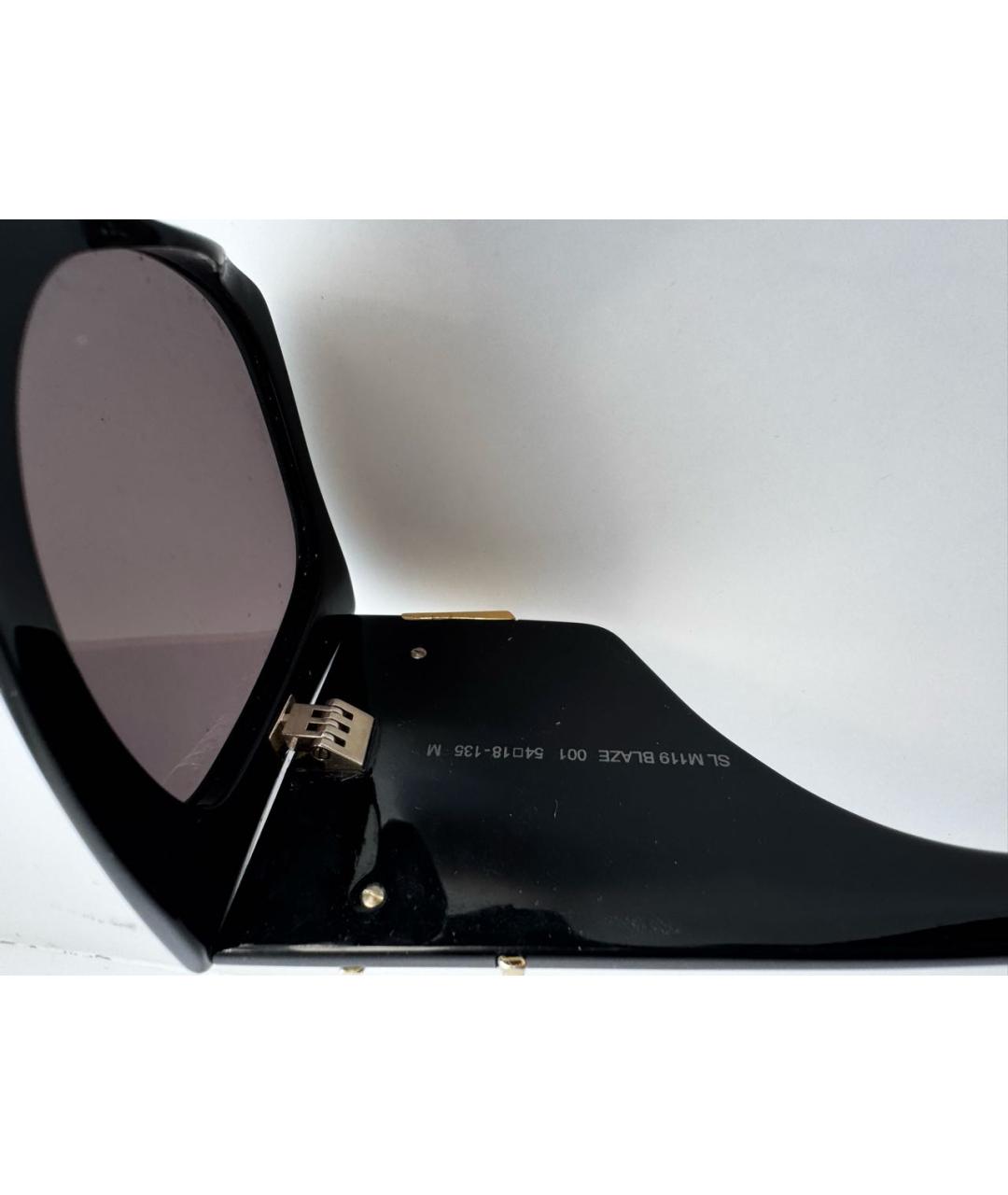 SAINT LAURENT Черные пластиковые солнцезащитные очки, фото 3