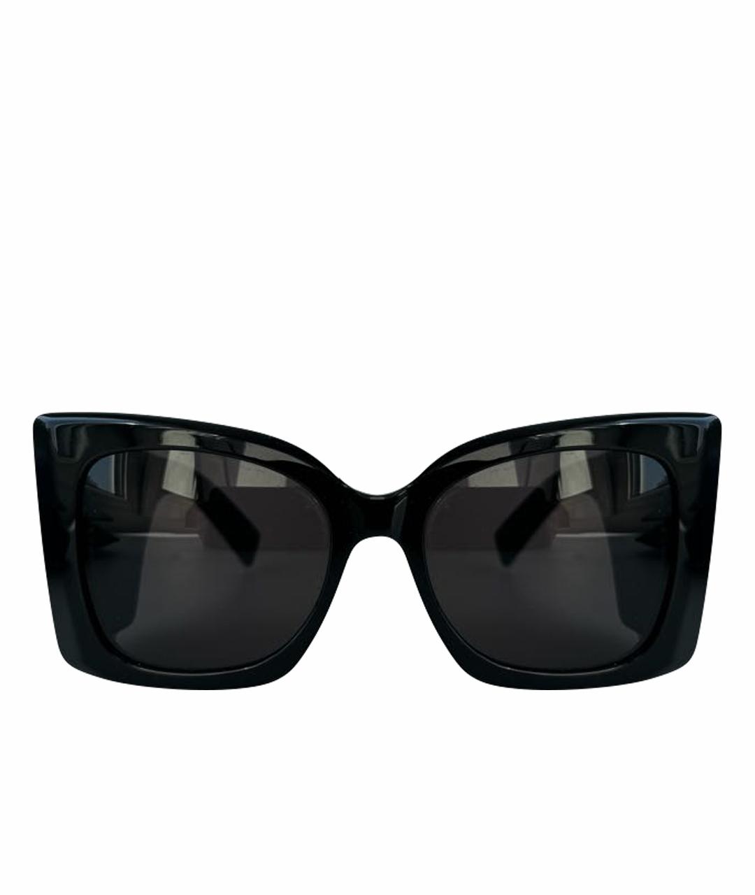SAINT LAURENT Черные пластиковые солнцезащитные очки, фото 1