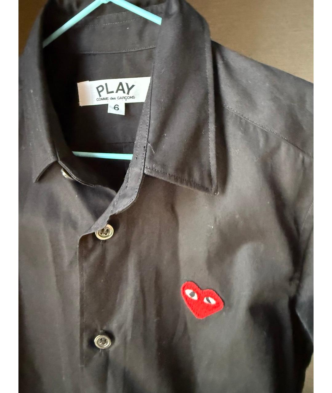 COMME DES GARÇONS PLAY Черная хлопковая детская рубашка, фото 3