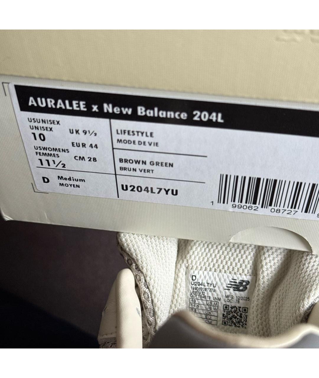 NEW BALANCE Белые кожаные низкие кроссовки / кеды, фото 7