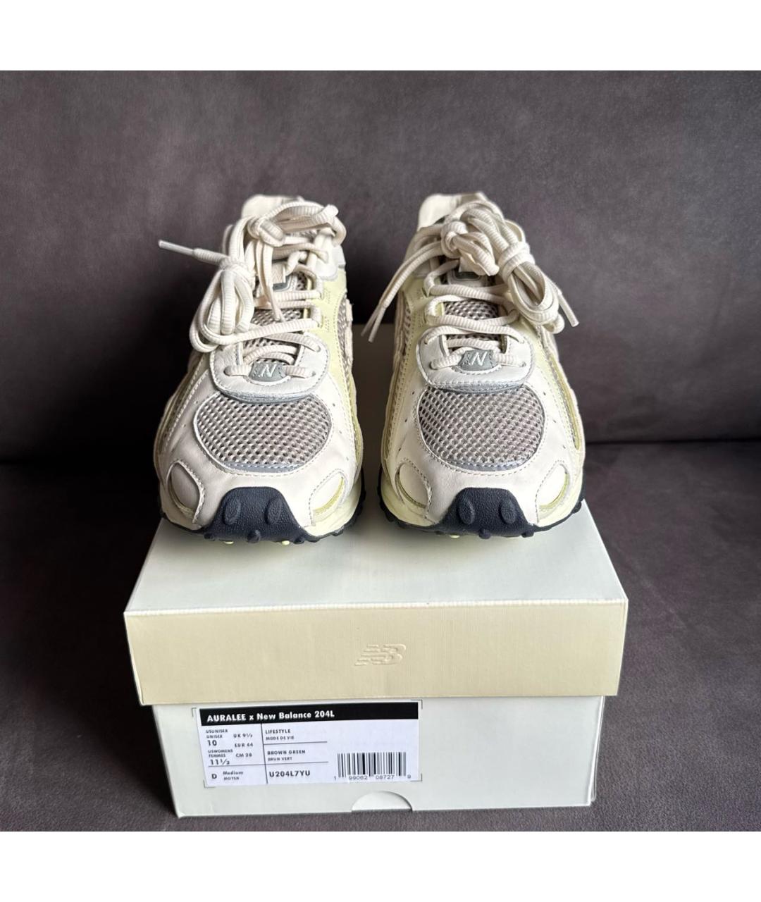 NEW BALANCE Белые кожаные низкие кроссовки / кеды, фото 2