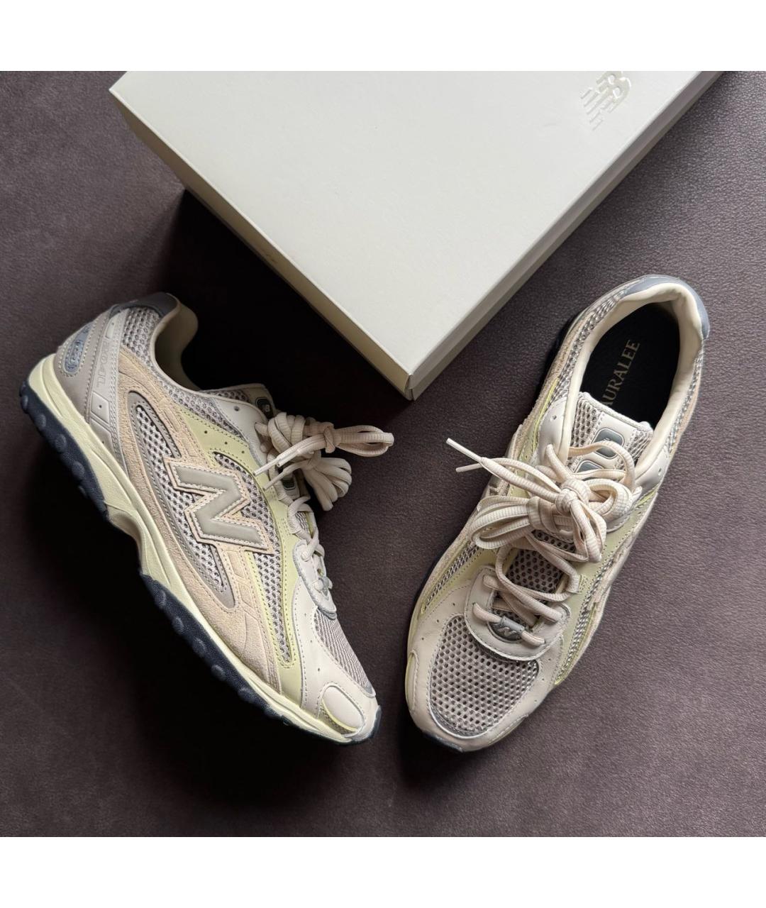 NEW BALANCE Белые кожаные низкие кроссовки / кеды, фото 6
