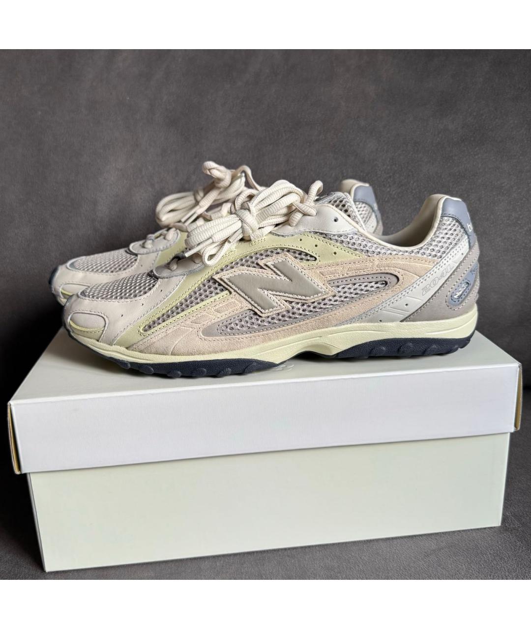 NEW BALANCE Белые кожаные низкие кроссовки / кеды, фото 4