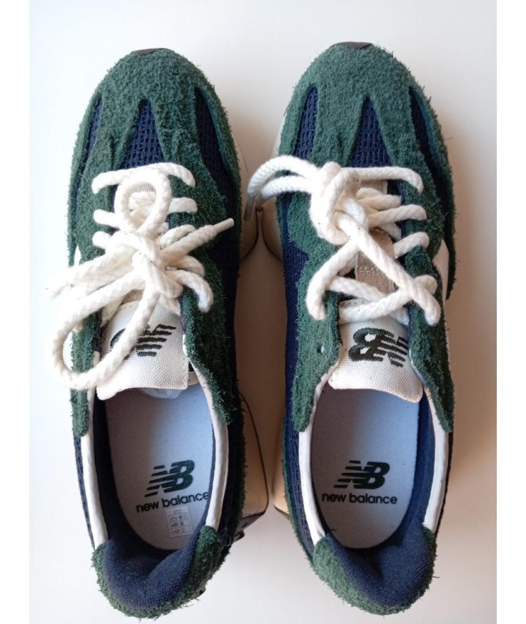 NEW BALANCE Зеленые текстильные низкие кроссовки / кеды, фото 3