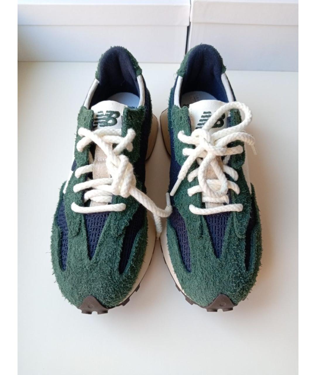NEW BALANCE Зеленые текстильные низкие кроссовки / кеды, фото 2