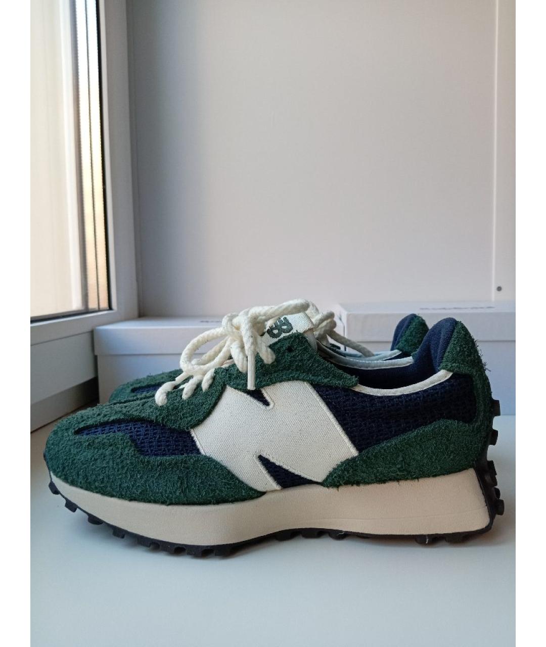 NEW BALANCE Зеленые текстильные низкие кроссовки / кеды, фото 10