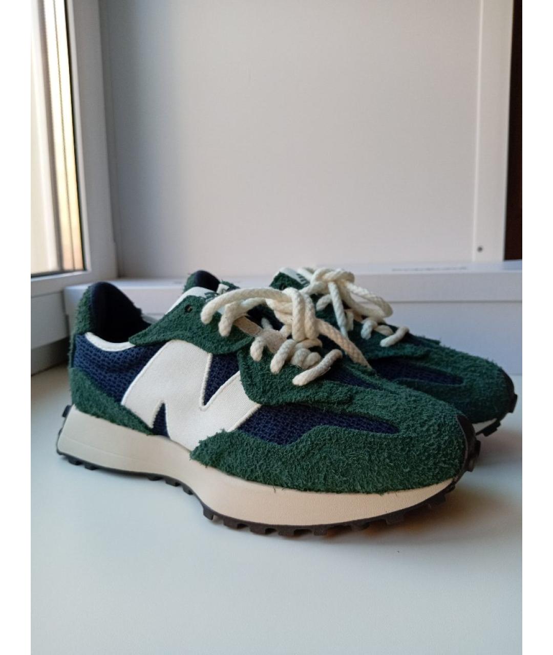 NEW BALANCE Зеленые текстильные низкие кроссовки / кеды, фото 9