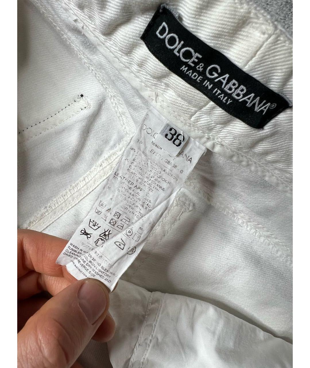 DOLCE&GABBANA Мульти хлопко-эластановые джинсы слим, фото 8