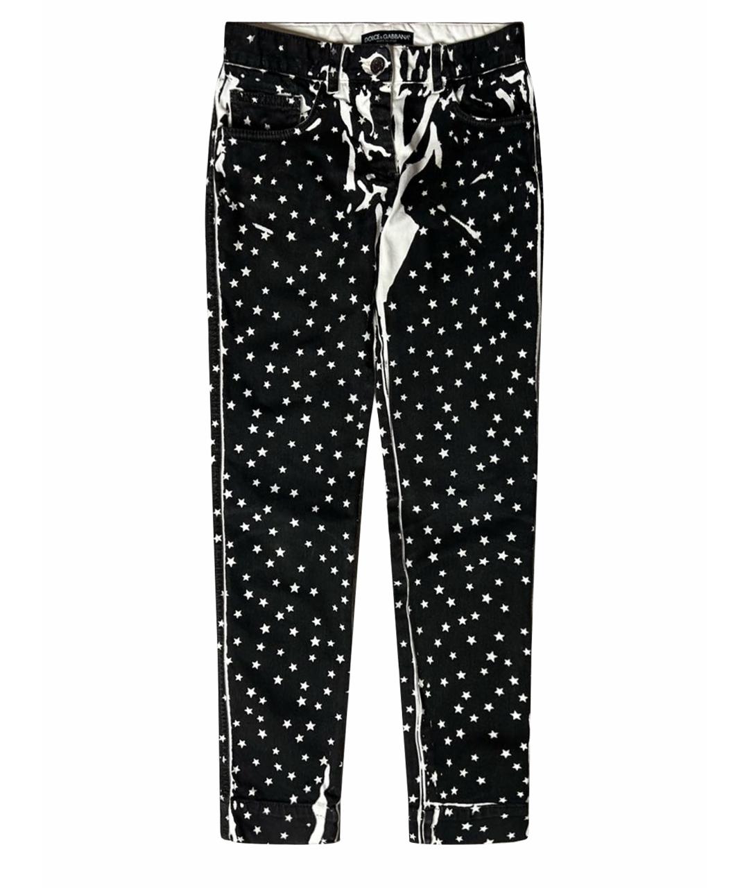 DOLCE&GABBANA Мульти хлопко-эластановые джинсы слим, фото 1