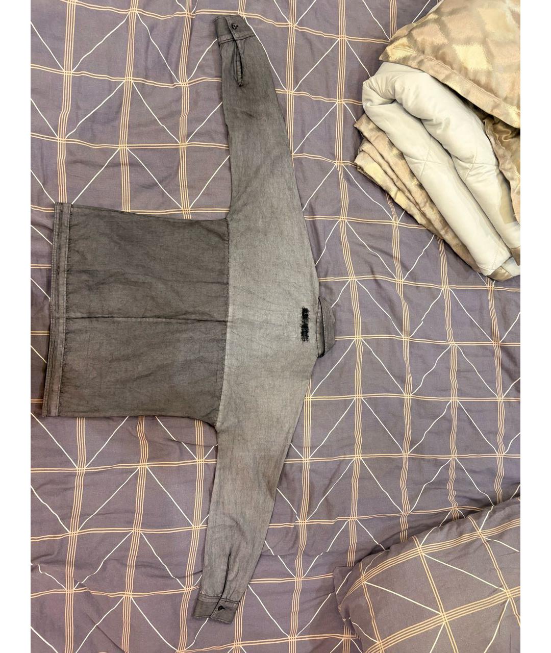 MAISON MARGIELA Серебряная хлопковая рубашка, фото 4