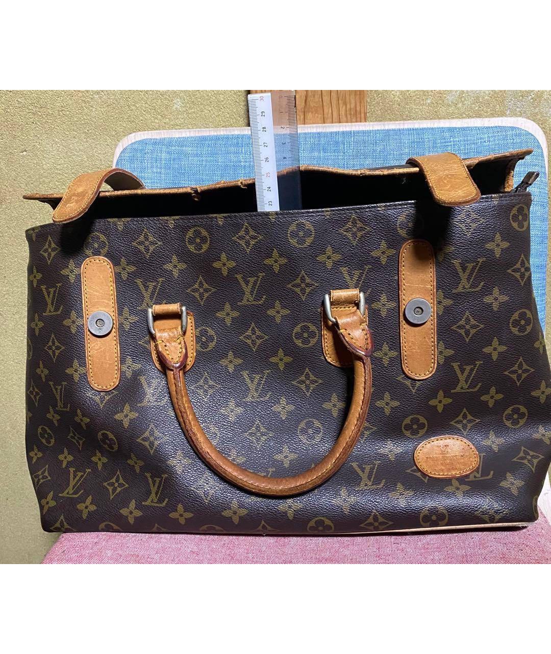 LOUIS VUITTON Коричневая кожаная сумка тоут, фото 2
