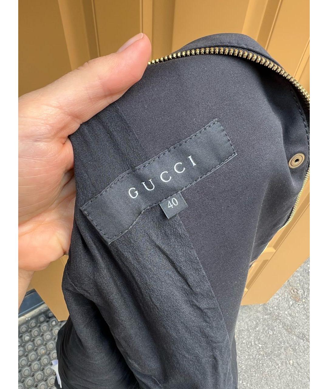 GUCCI Темно-синий хлопковый жакет/пиджак, фото 5