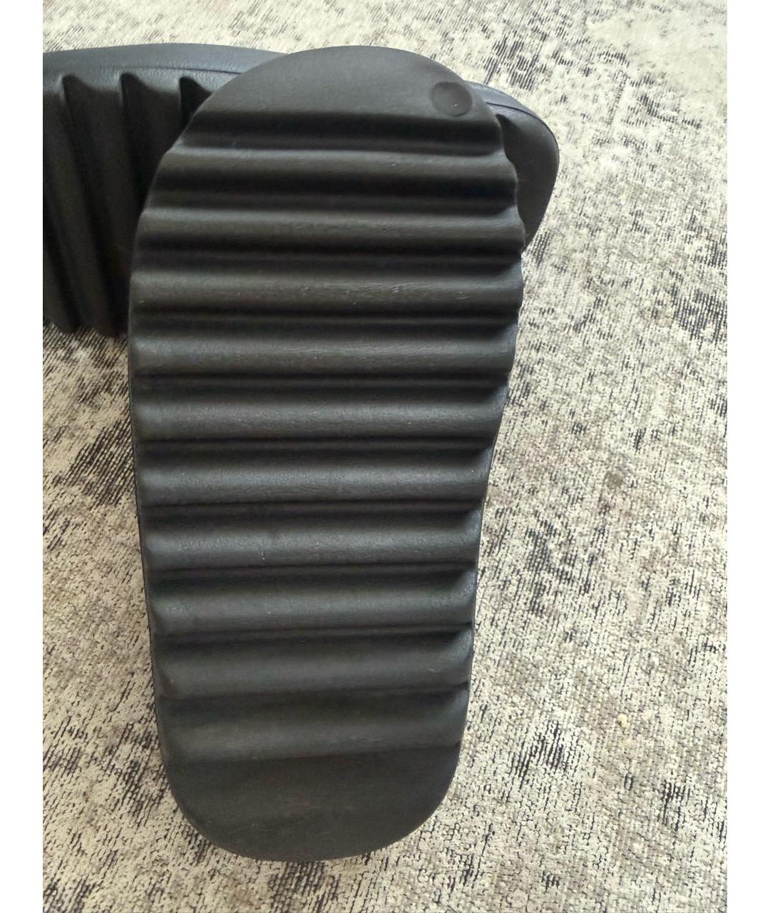 ADIDAS YEEZY Черные резиновые шлепанцы, фото 4