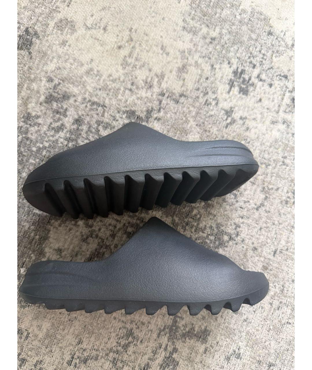 ADIDAS YEEZY Черные резиновые шлепанцы, фото 3