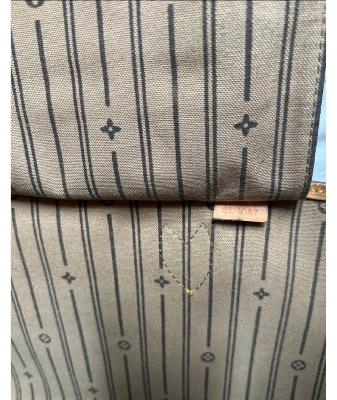 LOUIS VUITTON Коричневая канва сумка тоут, фото 5