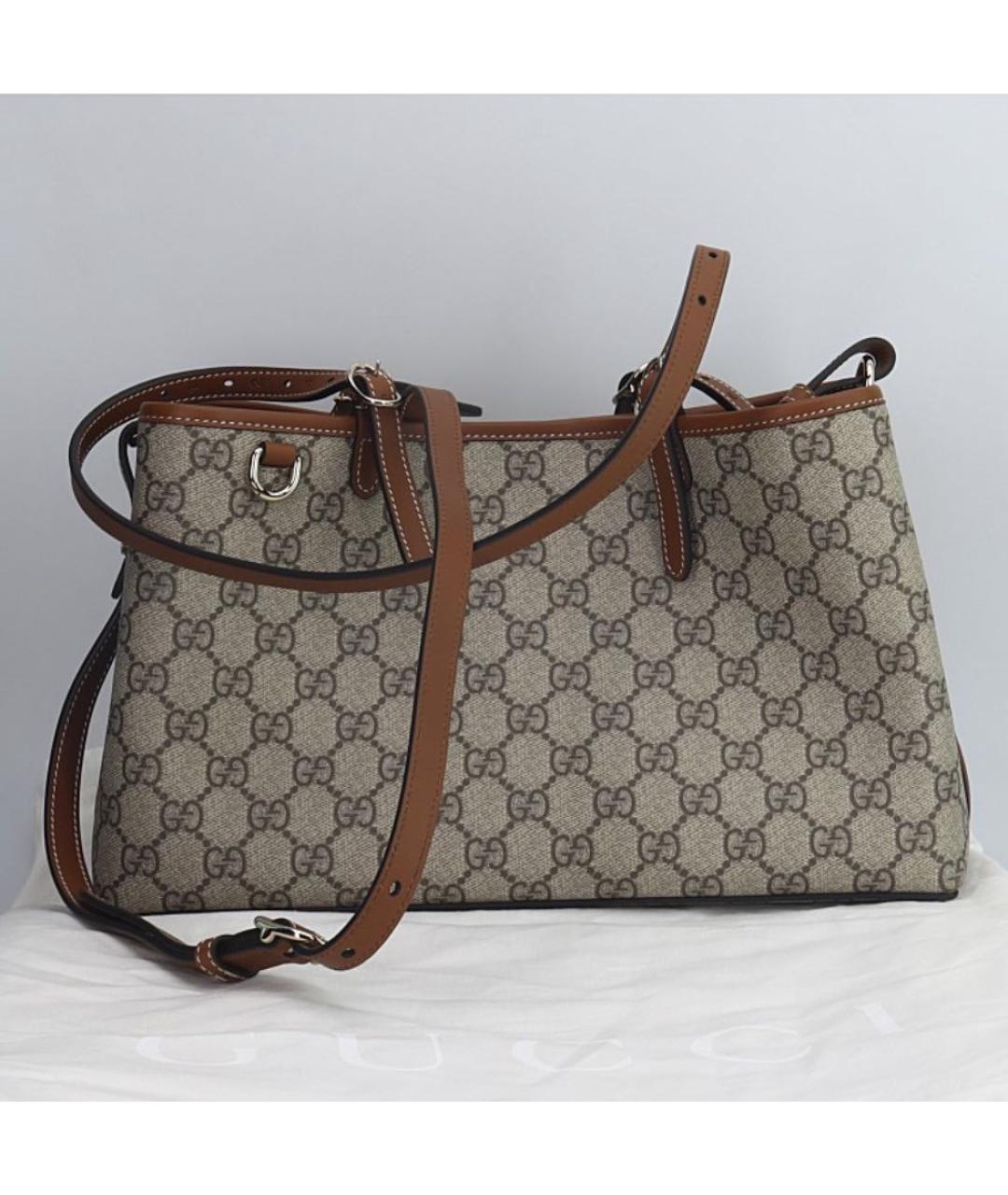 GUCCI Бежевая сумка с короткими ручками, фото 6