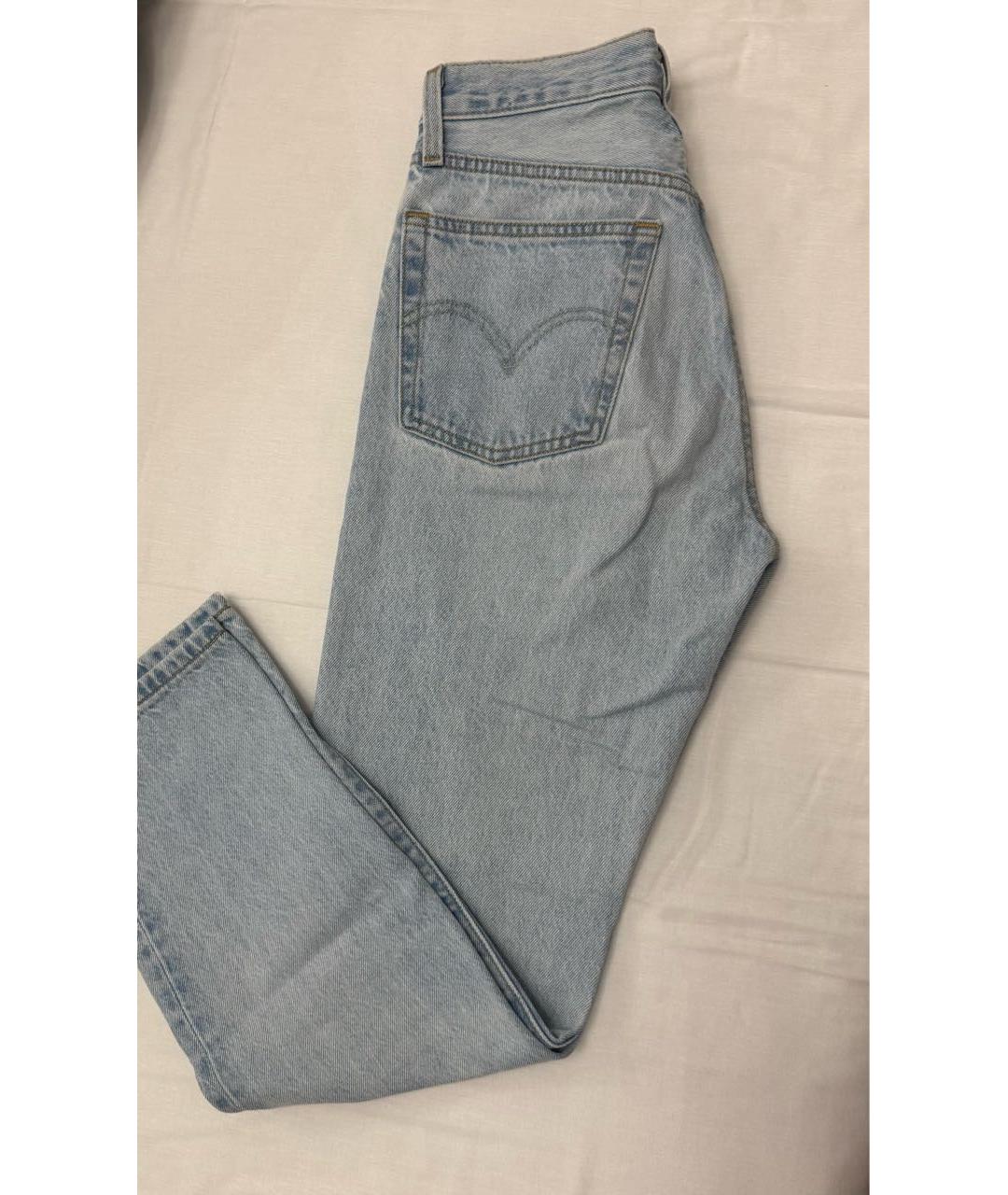 LEVI'S Голубые хлопковые прямые джинсы, фото 7